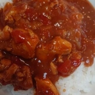 トマト缶でチキントマトカレー